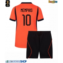 Maglie da calcio Paesi Bassi Memphis Depay #10 Prima Maglia Bambino Mondiali 2026  Manica Corta (+ Pantaloni corti)
